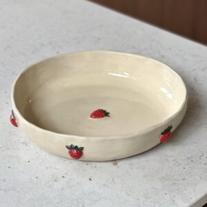 Misa/ patera ceramiczna w truskawki - obrazek 3