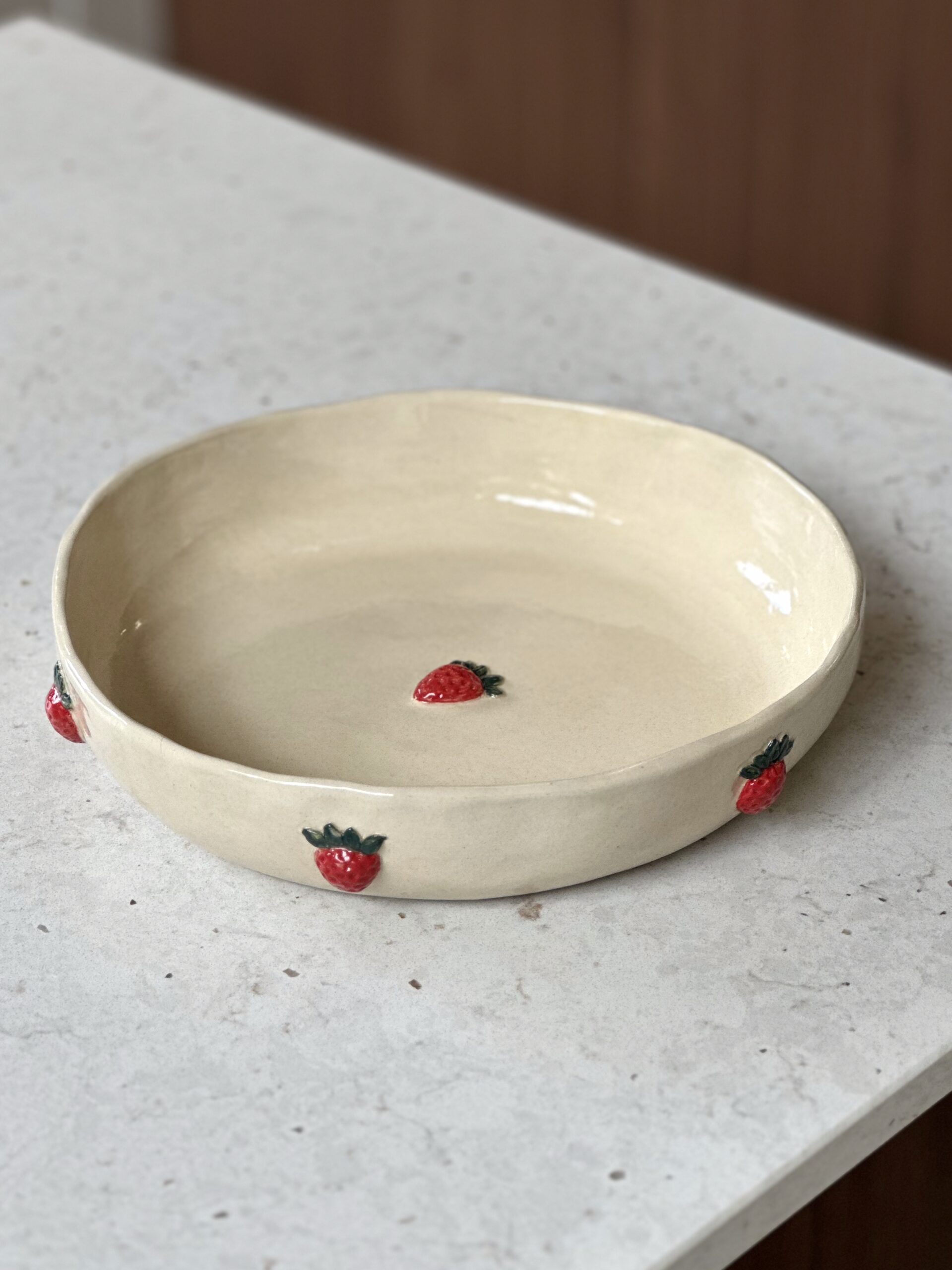 Misa/ patera ceramiczna w truskawki - obrazek 3