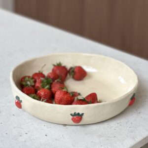 Misa/ patera ceramiczna w truskawki