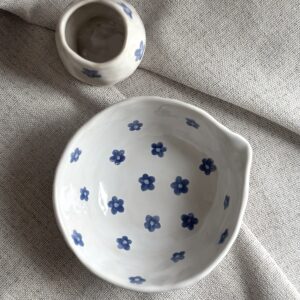 Ceramiczny zestaw do matchy miska+stojak HANDMADE - obrazek 2