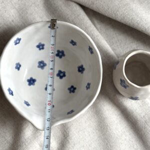 Ceramiczny zestaw do matchy miska+stojak HANDMADE - obrazek 4