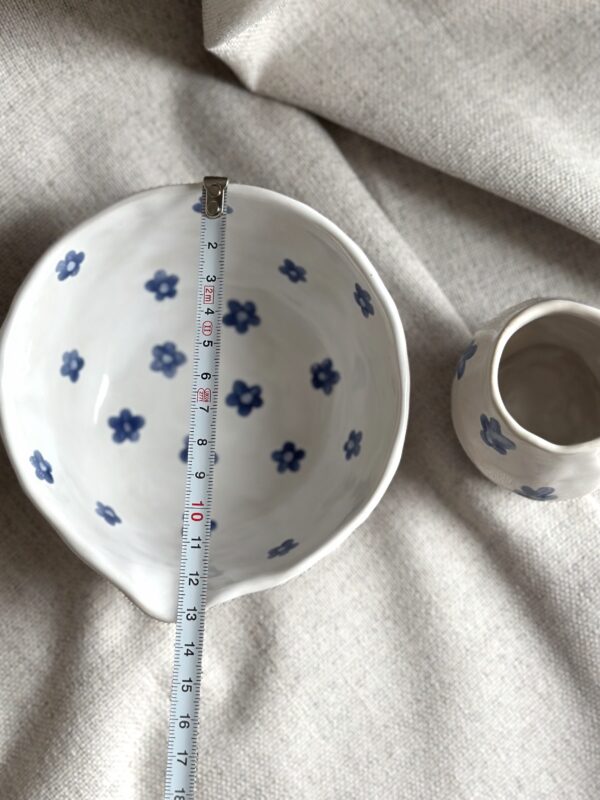 Ceramiczny zestaw do matchy miska+stojak HANDMADE