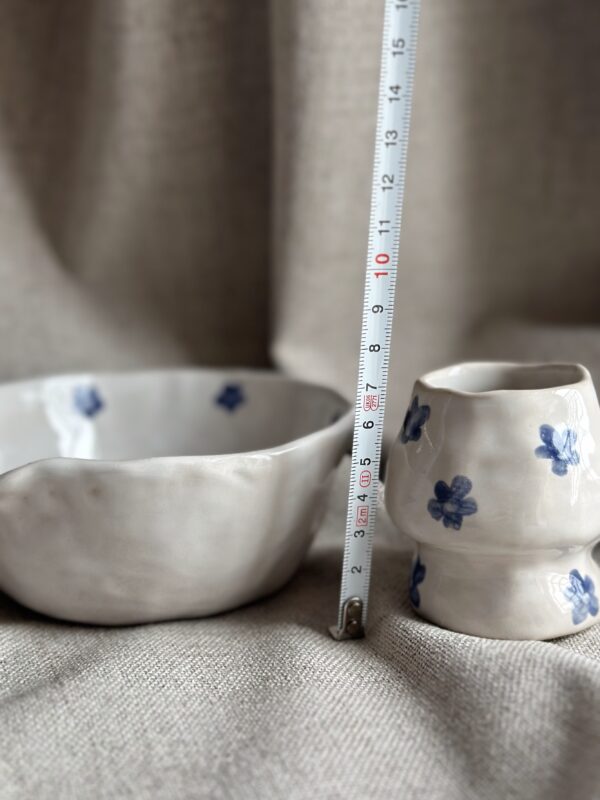 Ceramiczny zestaw do matchy miska+stojak HANDMADE