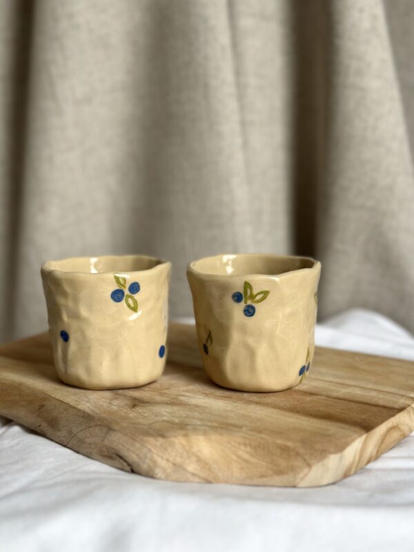 Zestaw 2 czarek do espresso 100ml jagody