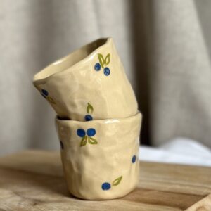 Zestaw 2 czarek do espresso 80 ml jagody