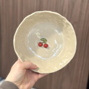 Miska ceramiczna z wiśnią 650ml
