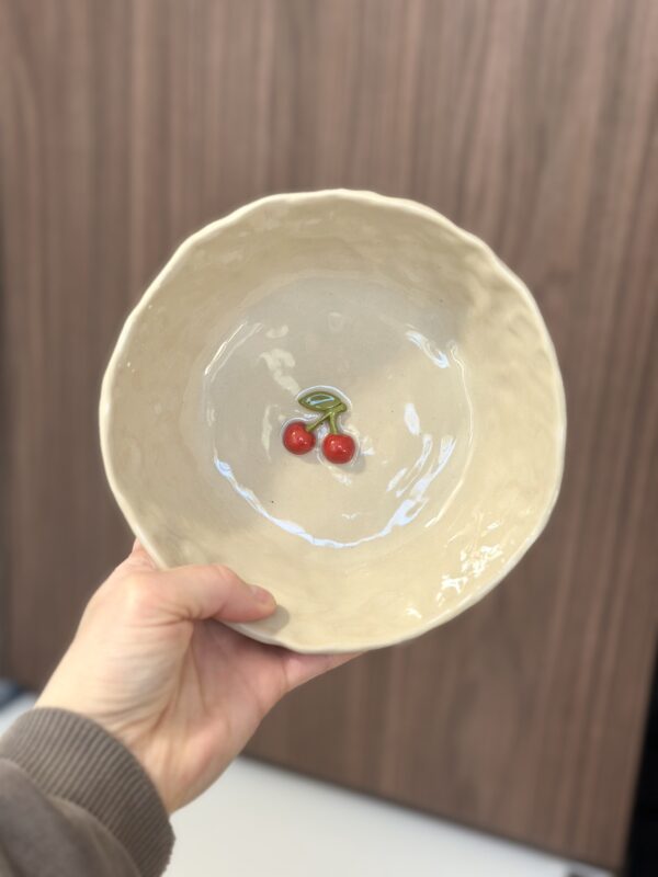 Miska ceramiczna z wiśnią 650ml