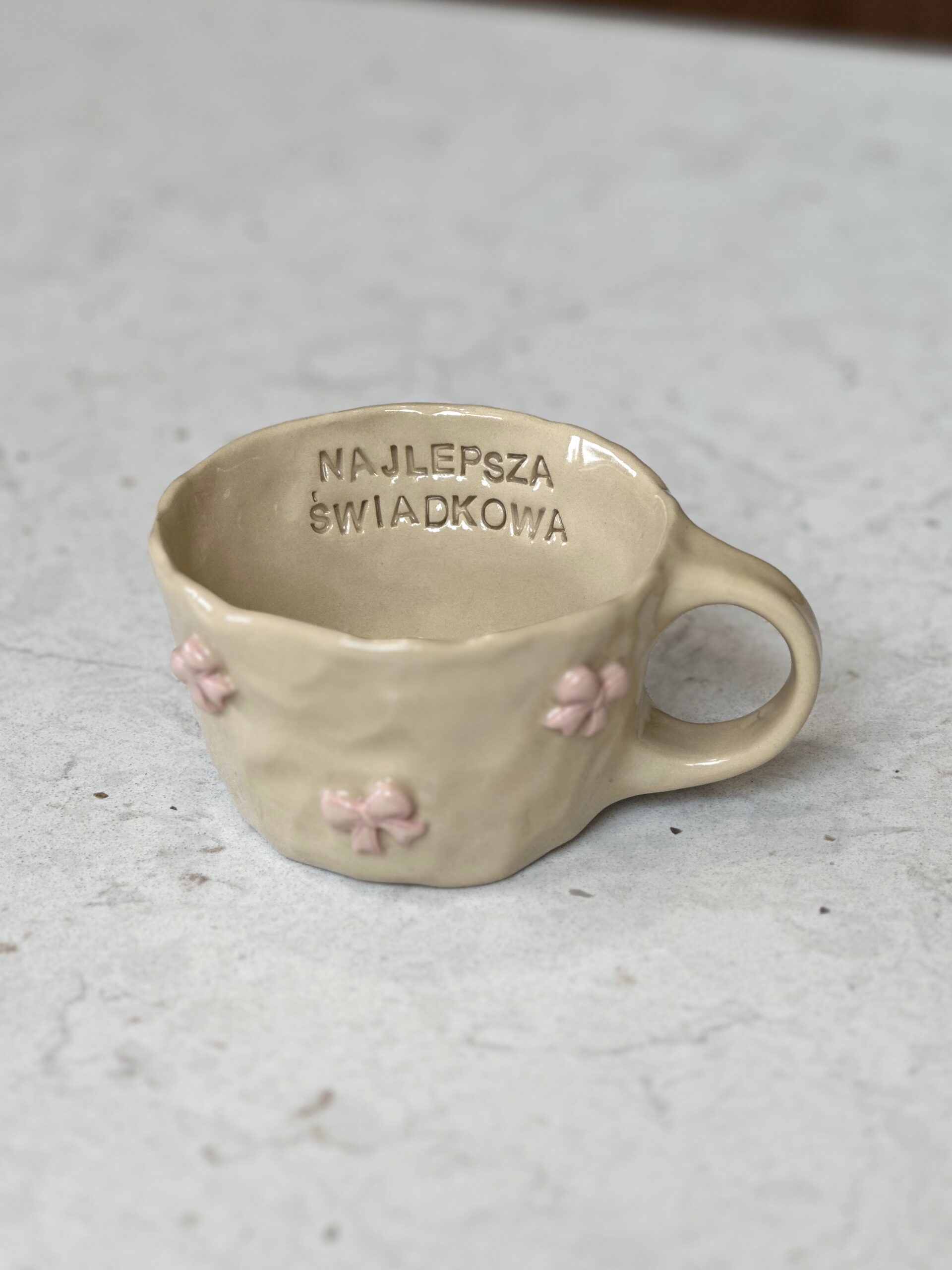 Kubek „najlepsza świadkowa” kokardki 300 ml - obrazek 2