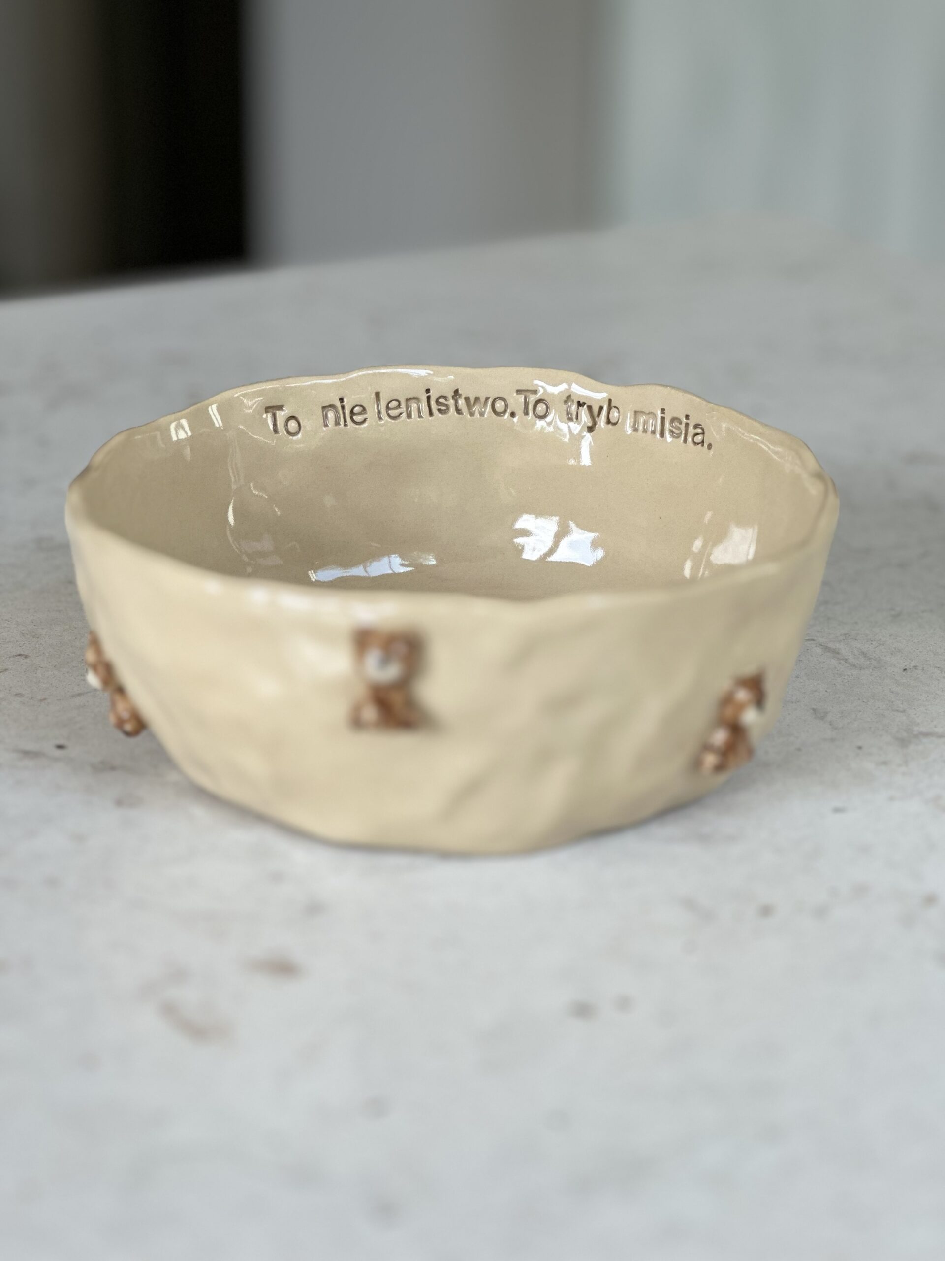 Miska ceramiczna w misie - obrazek 3