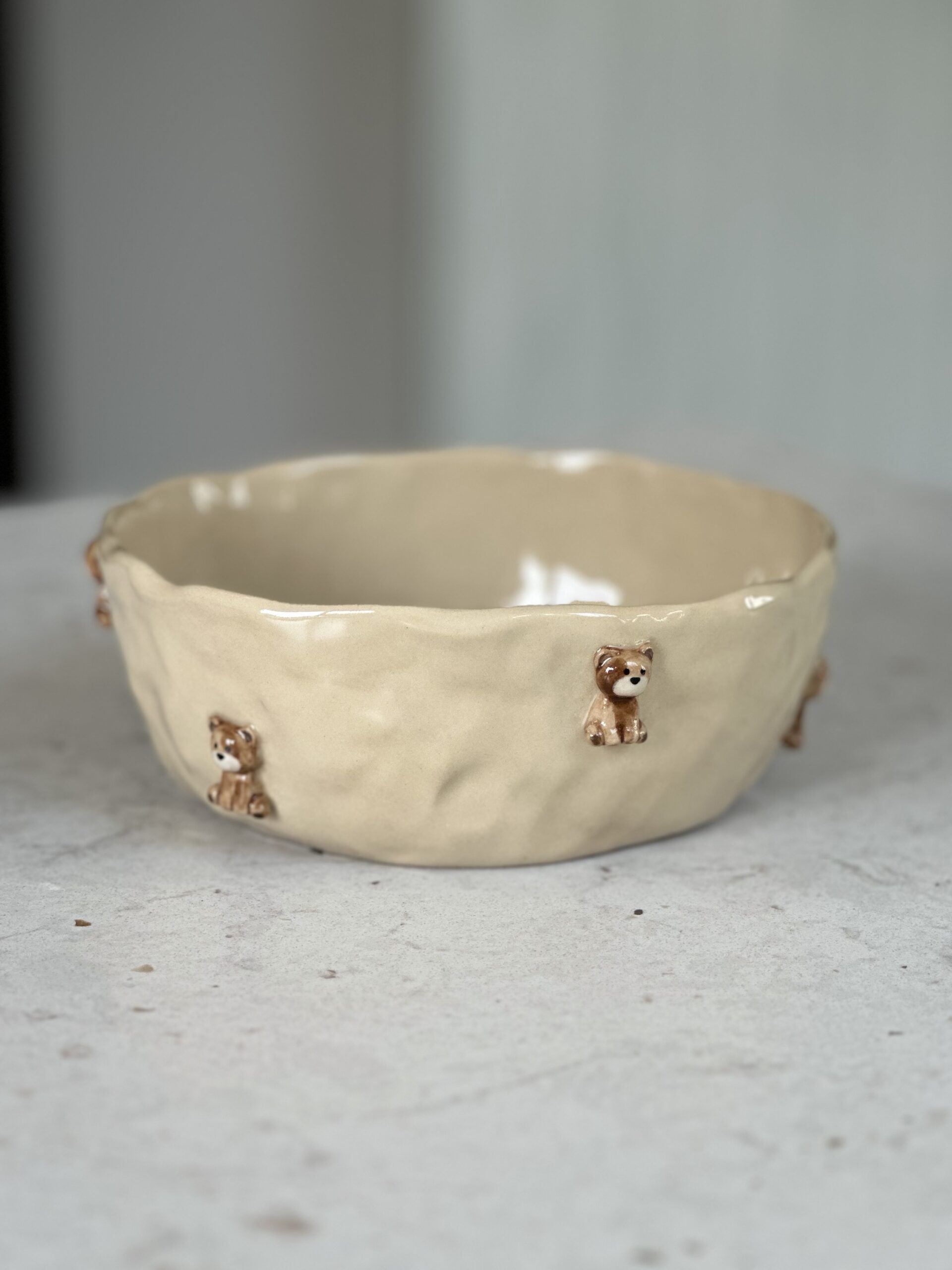 Miska ceramiczna w misie - obrazek 1