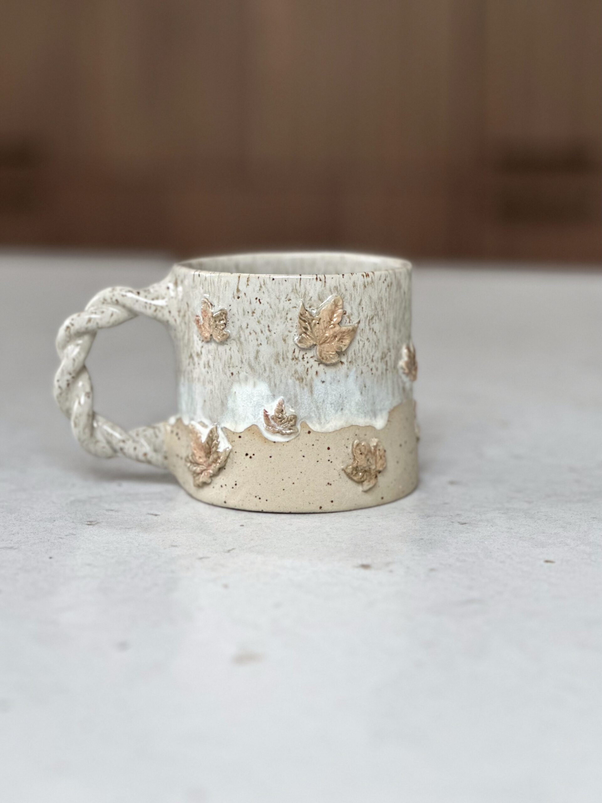 Kubek ceramiczny „HOA HOA HOA”  Listki– 300 ml - obrazek 4