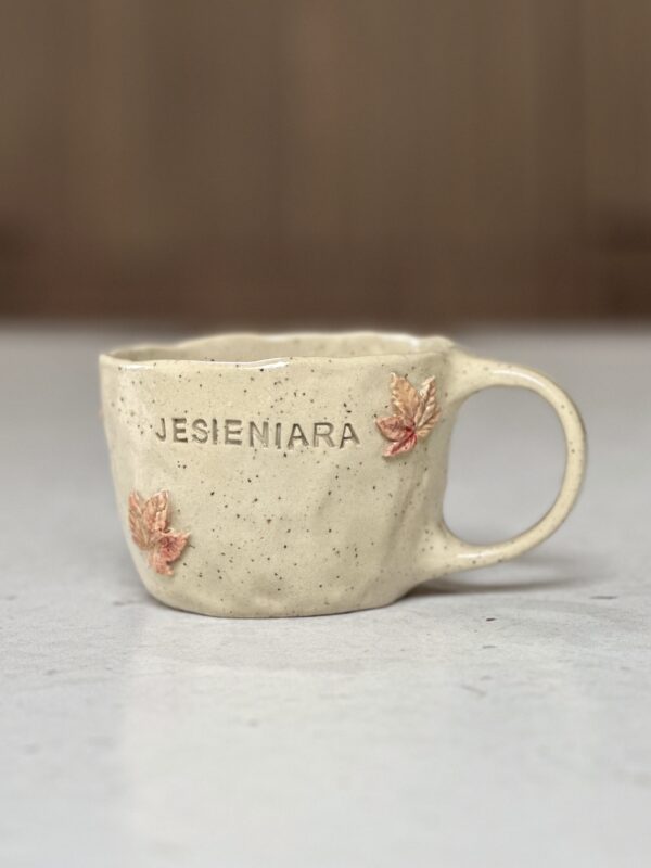 Kubek ceramiczny „Jesieniara” Listki– 300 ml