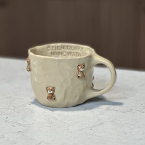 Kubek ceramiczny ,,dzień dobry misiowata” - obrazek 1