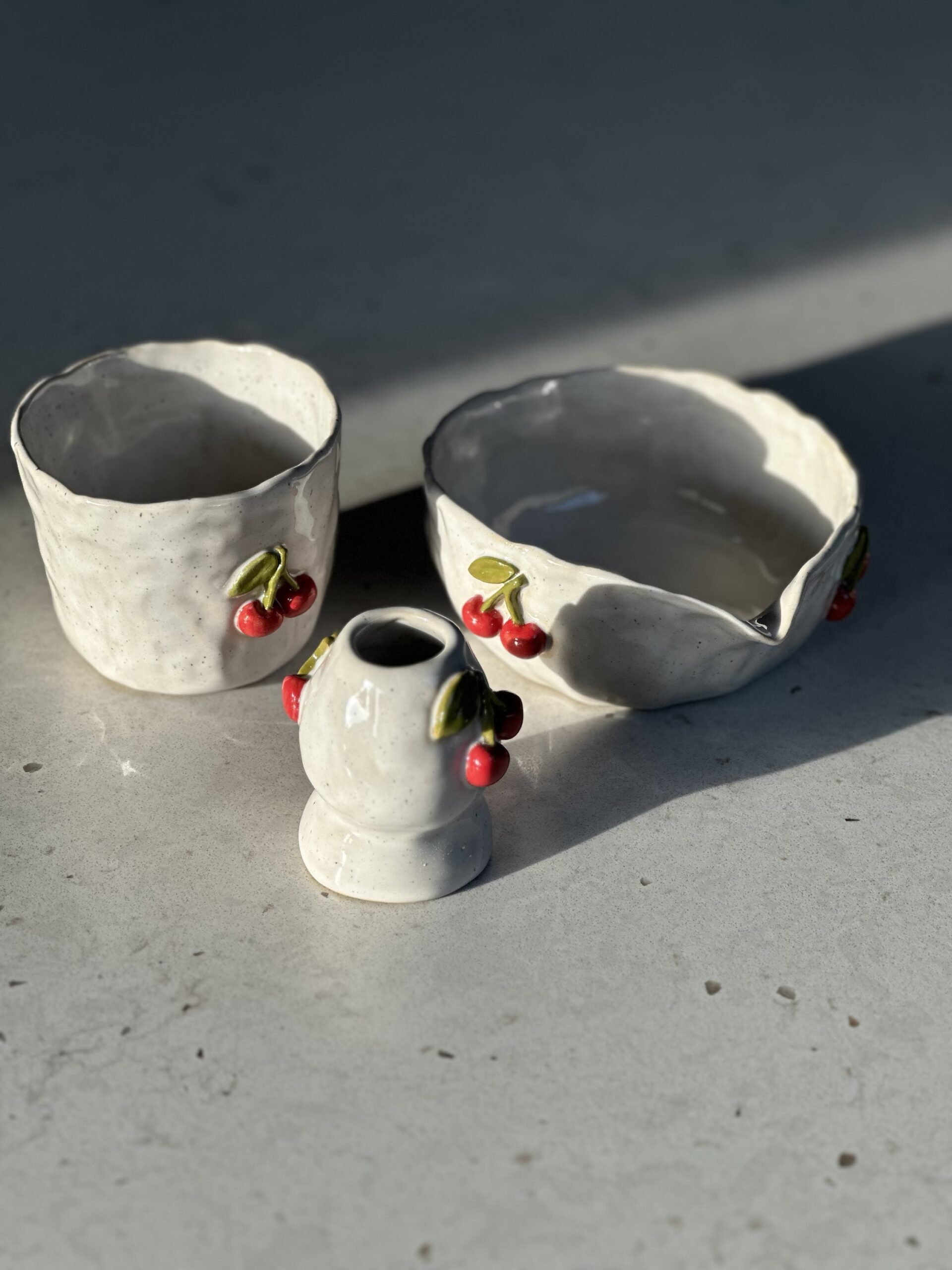 Zestaw ceramiczny do matchy w wisienki - obrazek 4